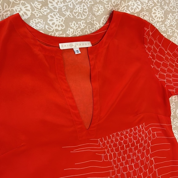 Erica Tanov Red Silk Tunic - Picture 5 of 11